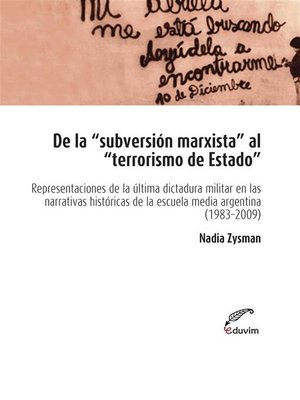 cover image of De la subversión marxista al terrorismo de estado